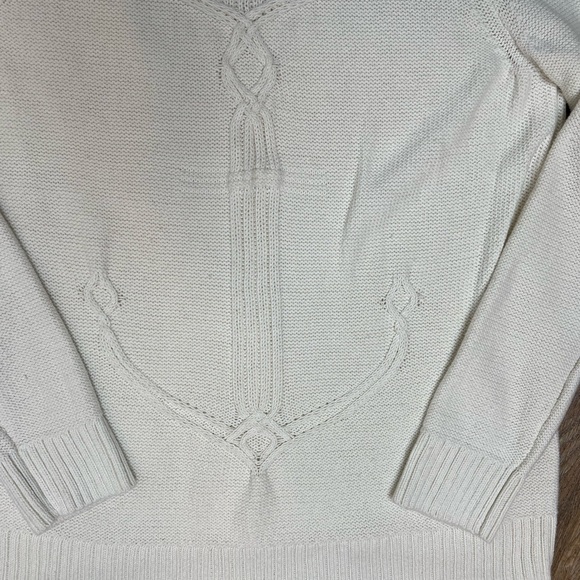 Talbots Anchor Pullover Cream Sweater
Womens Large Buttons Cozy Knit Cotton - Picture 3 of 11